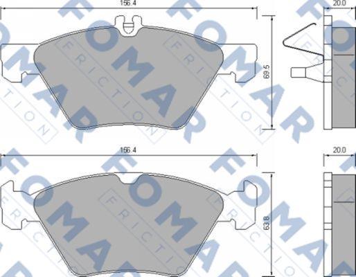 FOMAR Friction FO 639081 - Гальмівні колодки, дискові гальма avtolavka.club