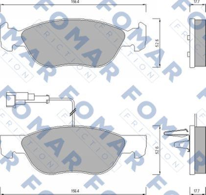 FOMAR Friction FO 635081 - Гальмівні колодки, дискові гальма avtolavka.club