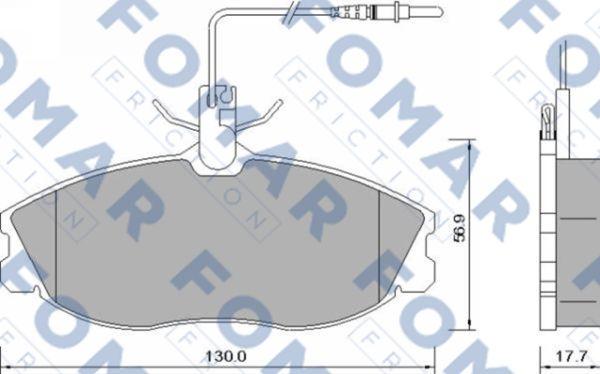 FOMAR Friction FO 637581 - Гальмівні колодки, дискові гальма avtolavka.club