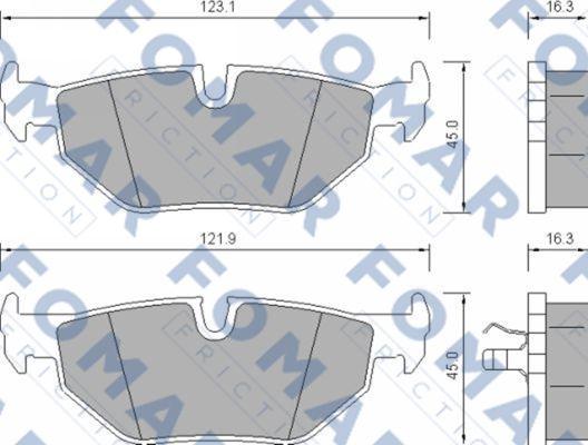 FOMAR Friction FO 637181 - Гальмівні колодки, дискові гальма avtolavka.club