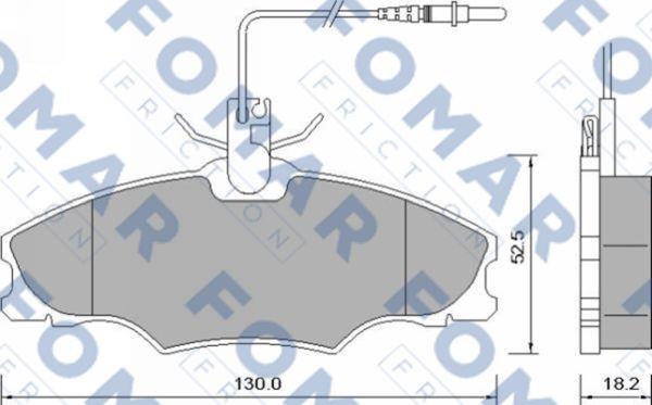 FOMAR Friction FO 637381 - Гальмівні колодки, дискові гальма avtolavka.club