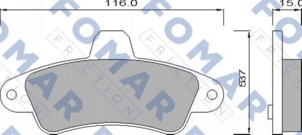 FOMAR Friction FO 625081 - Гальмівні колодки, дискові гальма avtolavka.club