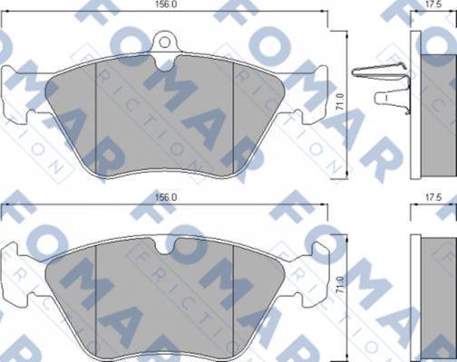 FOMAR Friction FO 625781 - Гальмівні колодки, дискові гальма avtolavka.club