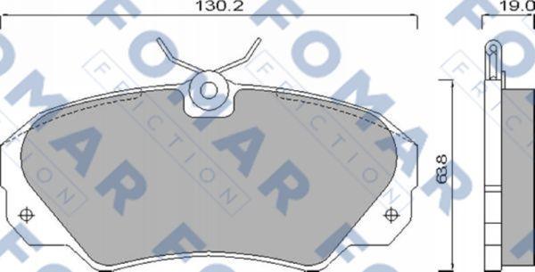 FOMAR Friction FO 628581 - Гальмівні колодки, дискові гальма avtolavka.club