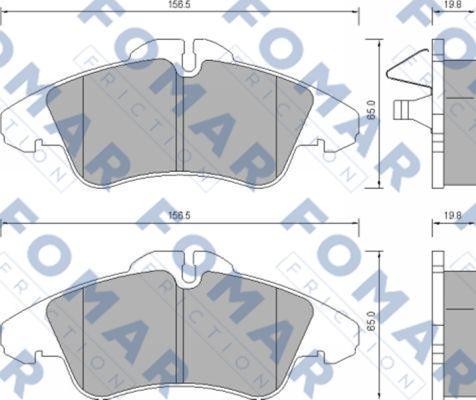 FOMAR Friction FO 627281 - Гальмівні колодки, дискові гальма avtolavka.club