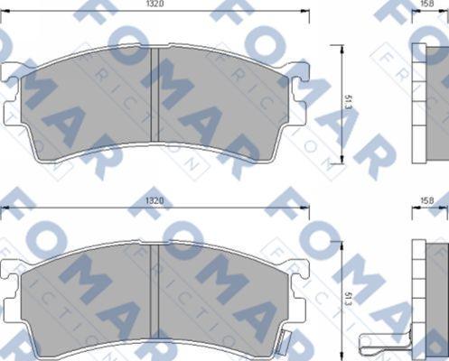 FOMAR Friction FO 679881 - Гальмівні колодки, дискові гальма avtolavka.club