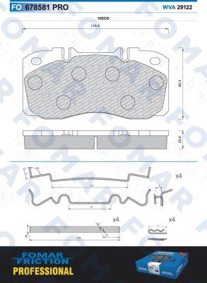 FOMAR Friction FO 678581 - Гальмівні колодки, дискові гальма avtolavka.club