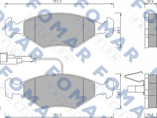 FOMAR Friction FO 673181 - Гальмівні колодки, дискові гальма avtolavka.club