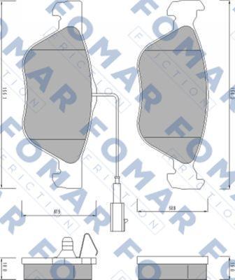 FOMAR Friction FO 672881 - Гальмівні колодки, дискові гальма avtolavka.club