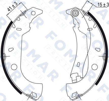 FOMAR Friction FO 0458 - Комплект гальм, барабанний механізм avtolavka.club