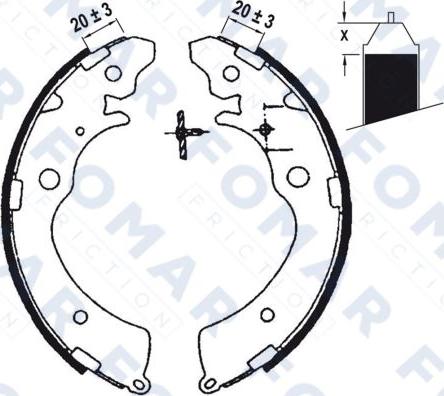 FOMAR Friction FO 0565 - Комплект гальм, барабанний механізм avtolavka.club