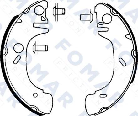 FOMAR Friction FO 0561 - Комплект гальм, барабанний механізм avtolavka.club