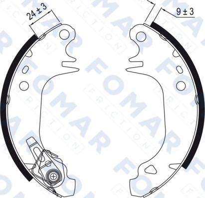 FOMAR Friction FO 0508 - Комплект гальм, барабанний механізм avtolavka.club