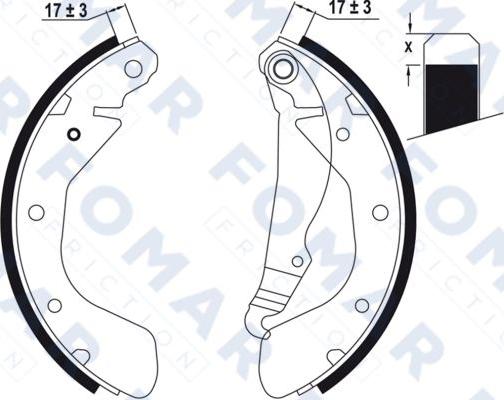 FOMAR Friction FO 0635 - Комплект гальм, барабанний механізм avtolavka.club