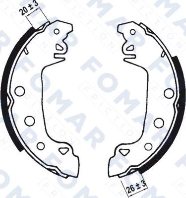 FOMAR Friction FO 0114 - Комплект гальм, барабанний механізм avtolavka.club