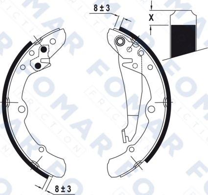 FOMAR Friction FO 0342 - Комплект гальм, барабанний механізм avtolavka.club