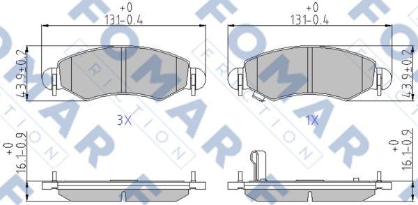 FOMAR Friction FO 894781 - Гальмівні колодки, дискові гальма avtolavka.club