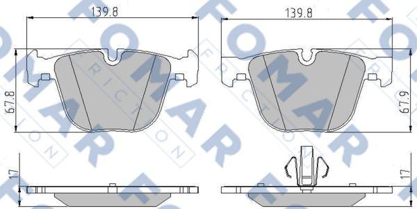 FOMAR Friction FO 895081 - Гальмівні колодки, дискові гальма avtolavka.club