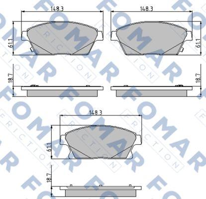 FOMAR Friction FO 895781 - Гальмівні колодки, дискові гальма avtolavka.club