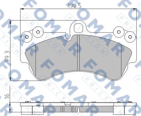 FOMAR Friction FO 891581 - Гальмівні колодки, дискові гальма avtolavka.club