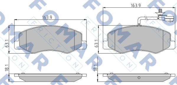 FOMAR Friction FO 898281 - Гальмівні колодки, дискові гальма avtolavka.club