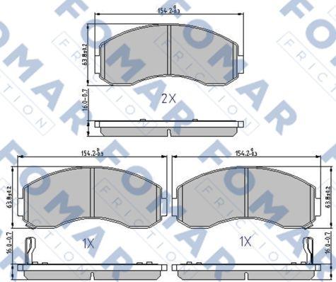 FOMAR Friction FO 893981 - Гальмівні колодки, дискові гальма avtolavka.club