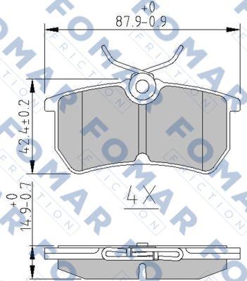 FOMAR Friction FO 892481 - Гальмівні колодки, дискові гальма avtolavka.club