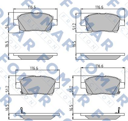 FOMAR Friction FO 892181 - Гальмівні колодки, дискові гальма avtolavka.club