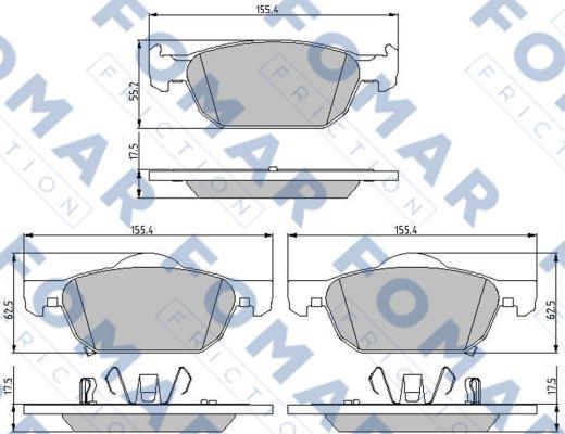 FOMAR Friction FO 897381 - Гальмівні колодки, дискові гальма avtolavka.club