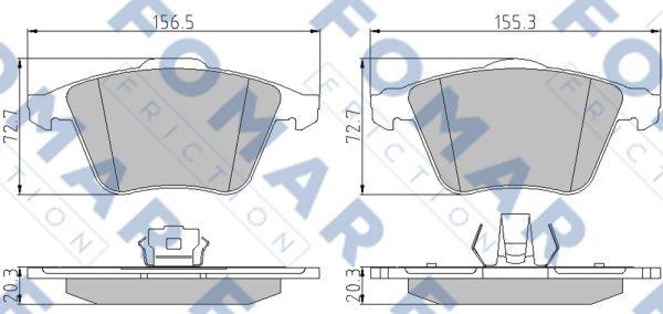 FOMAR Friction FO 849781 - Гальмівні колодки, дискові гальма avtolavka.club