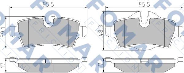 FOMAR Friction FO 845081 - Гальмівні колодки, дискові гальма avtolavka.club