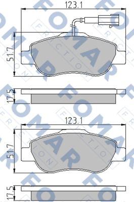 FOMAR Friction FO 856781 - Гальмівні колодки, дискові гальма avtolavka.club