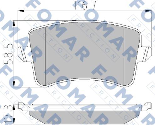 FOMAR Friction FO 857581 - Гальмівні колодки, дискові гальма avtolavka.club