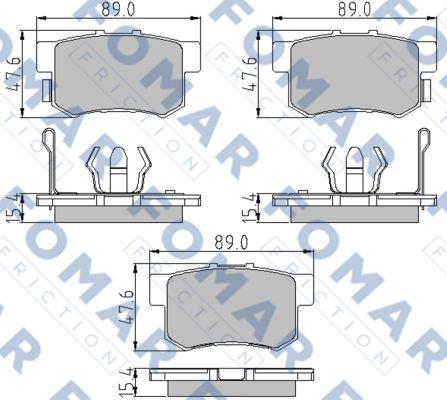 FOMAR Friction FO 860781 - Гальмівні колодки, дискові гальма avtolavka.club