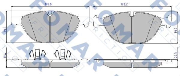 FOMAR Friction FO 861581 - Гальмівні колодки, дискові гальма avtolavka.club