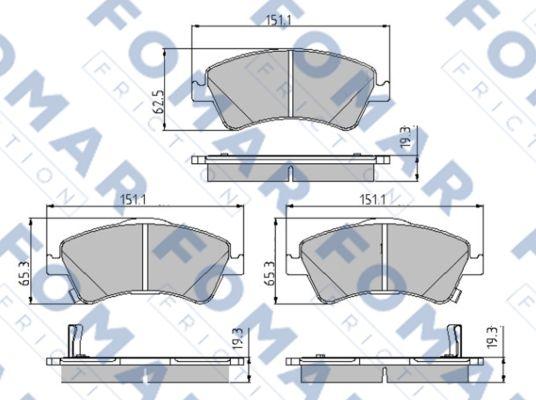 FOMAR Friction FO 862681 - Гальмівні колодки, дискові гальма avtolavka.club