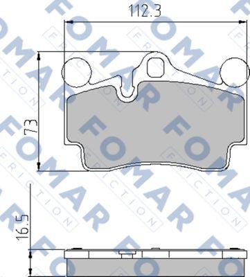 FOMAR Friction FO 862181 - Гальмівні колодки, дискові гальма avtolavka.club