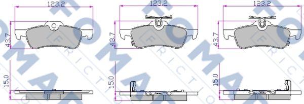 FOMAR Friction FO 800681 - Гальмівні колодки, дискові гальма avtolavka.club