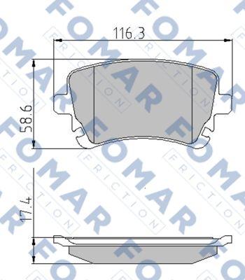 FOMAR Friction FO 815281 - Гальмівні колодки, дискові гальма avtolavka.club