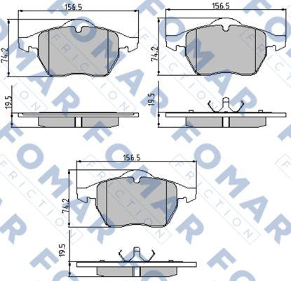 FOMAR Friction FO 838181 - Гальмівні колодки, дискові гальма avtolavka.club