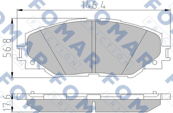 FOMAR Friction FO 838881 - Гальмівні колодки, дискові гальма avtolavka.club