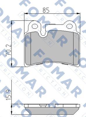 FOMAR Friction FO 871381 - Гальмівні колодки, дискові гальма avtolavka.club