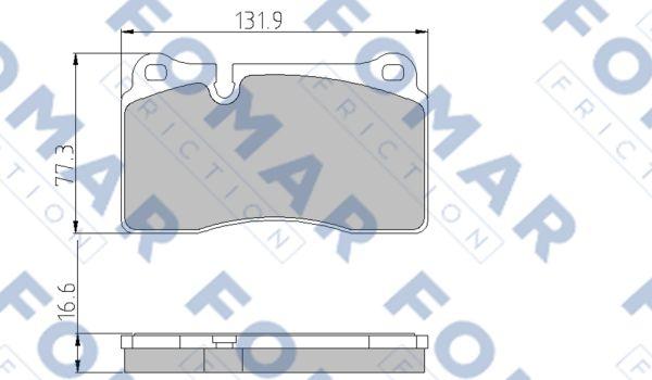 FOMAR Friction FO 871281 - Гальмівні колодки, дискові гальма avtolavka.club