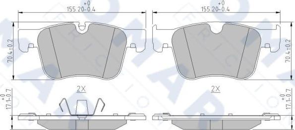 FOMAR Friction FO 261481 - Гальмівні колодки, дискові гальма avtolavka.club