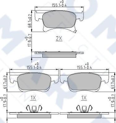 FOMAR Friction FO 268681 - Гальмівні колодки, дискові гальма avtolavka.club