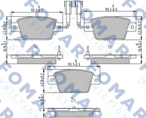 FOMAR Friction FO 239381 - Гальмівні колодки, дискові гальма avtolavka.club