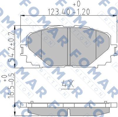 FOMAR Friction FO 235883 - Гальмівні колодки, дискові гальма avtolavka.club