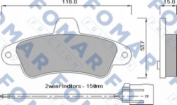 FOMAR Friction FO 725081 - Гальмівні колодки, дискові гальма avtolavka.club