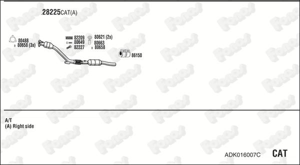 Fonos ADK016007C - Система випуску ОГ avtolavka.club