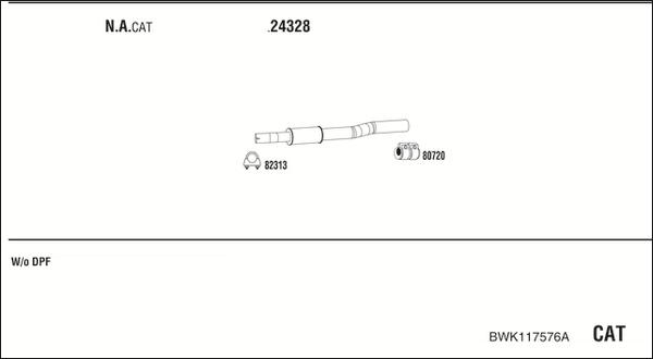 Fonos BWK117576A - Система випуску ОГ avtolavka.club